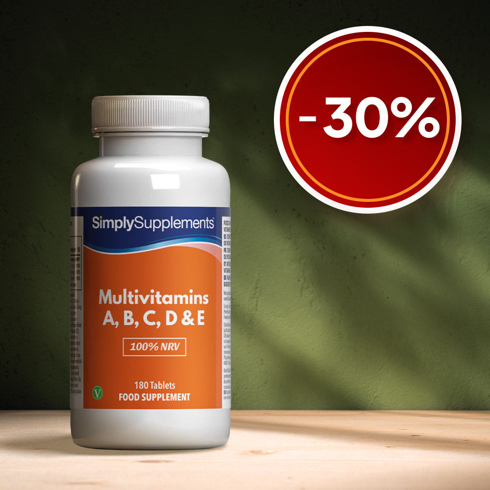 <strong>Multivitamine A, B, C, D & E 100% NRV</strong>