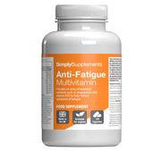 Simply Supplements Anti-Fatigue Multivitamin Flasche auf ein weiß Hintergrund