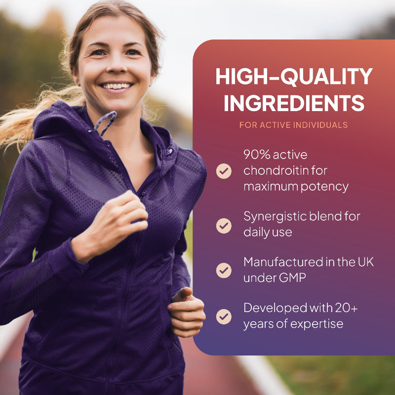 Glucosamin 500mg, Chondroitin 100mg & MSM 100mg ist ein synergistic blend für täglich use