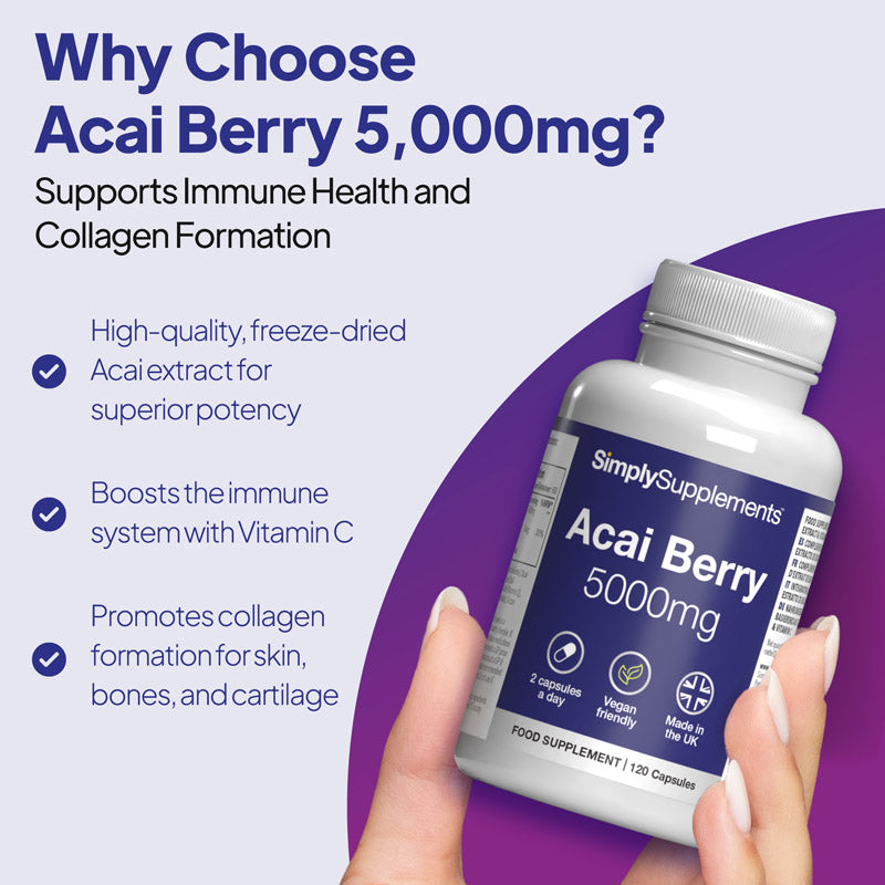 freeze dried acai berry 5000mg hoch Qualität Nahrungsergänzungsmittel für ummune boost und Unterstützung Haut, bones und cartilage