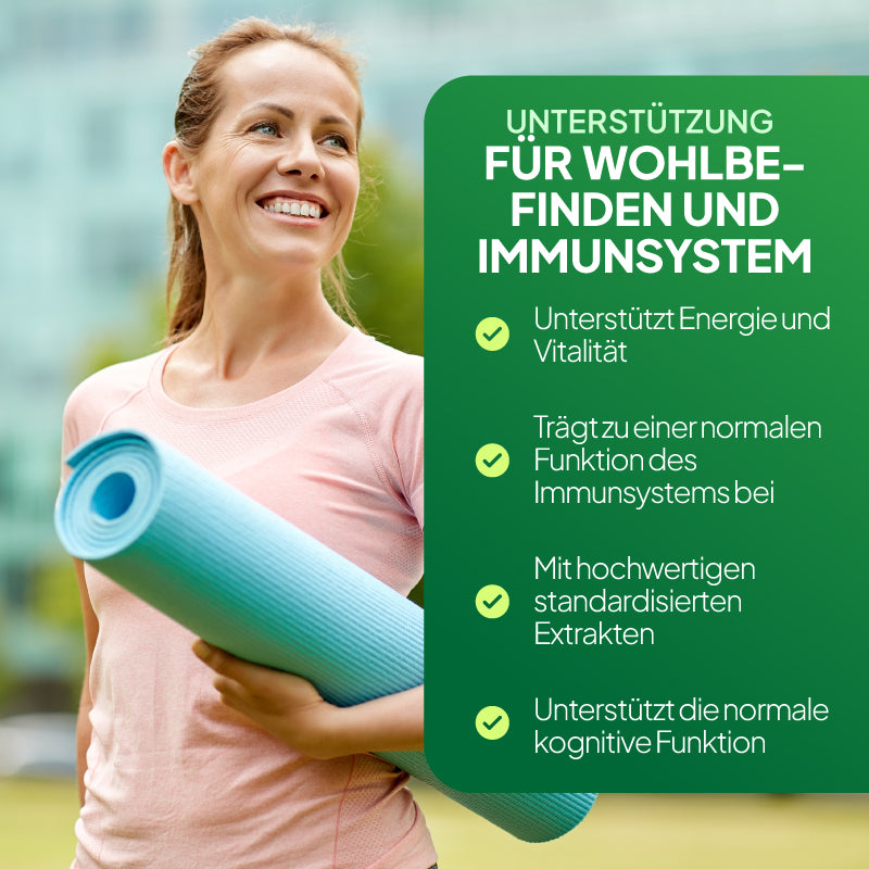 „Simply Supplements“ Koreanischer Ginseng fördert die Energie und die allgemeine Vitalität und trägt zudem zur Funktion des Immunsystems bei. 